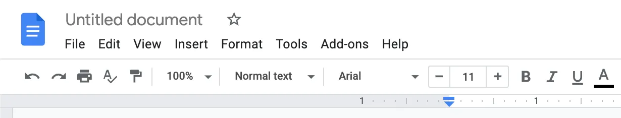 Google Docs interface